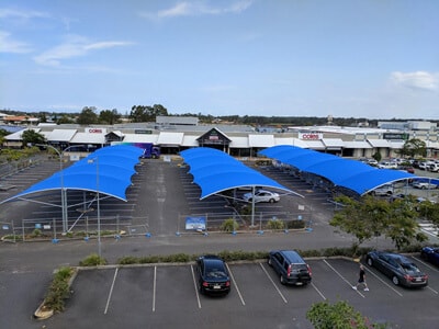 Pelican Waters shade structure designed, manufactured and installed by Versatile Structures