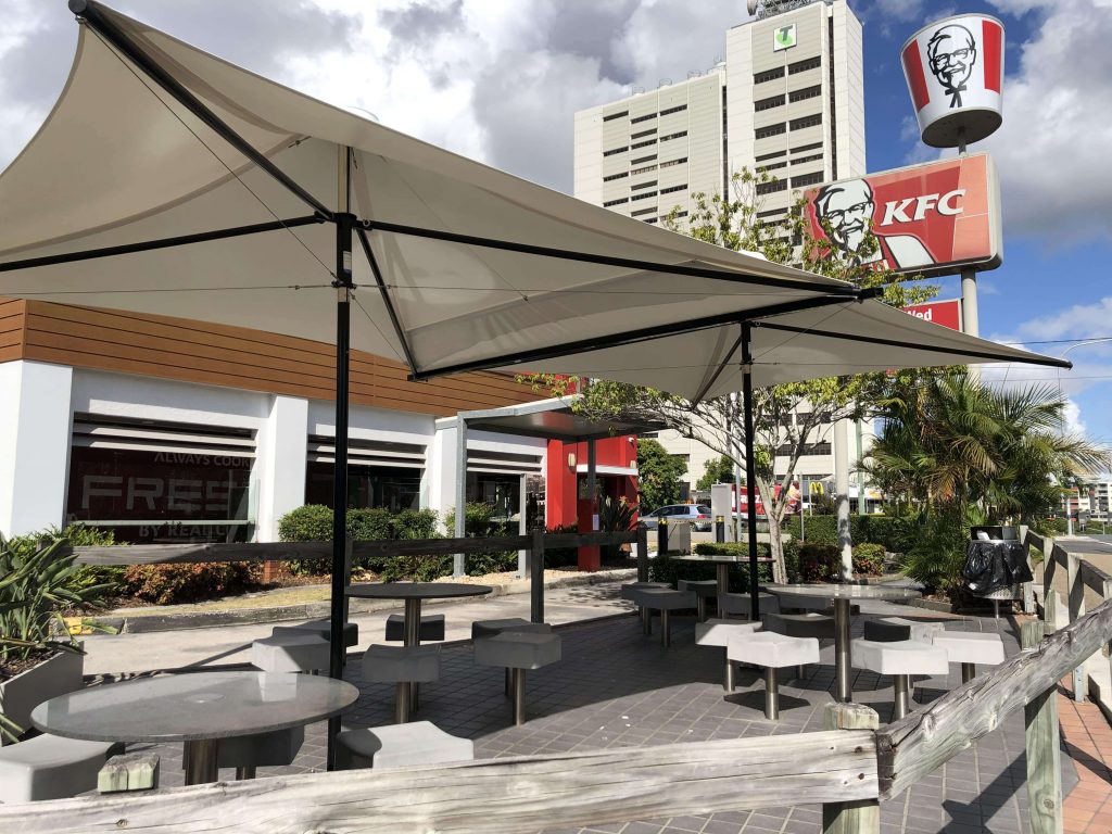 Waterproof PVC is a good option for restaurants to expand their footprint year-round.