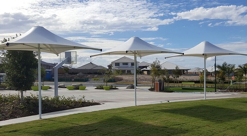 The Monaco commercial grade umbrella is modular in design, non-collapsible and designed for higher wind speeds.