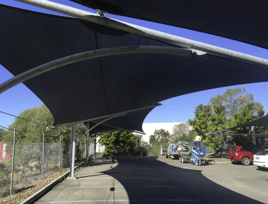 Single Bay Car Park Shade Structure