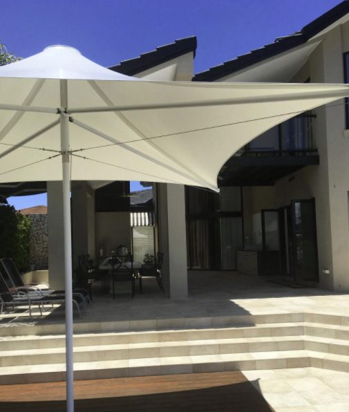 Portable awnings such as umbrellas and canopies offer the flexibility of being moved depending on the sun’s path