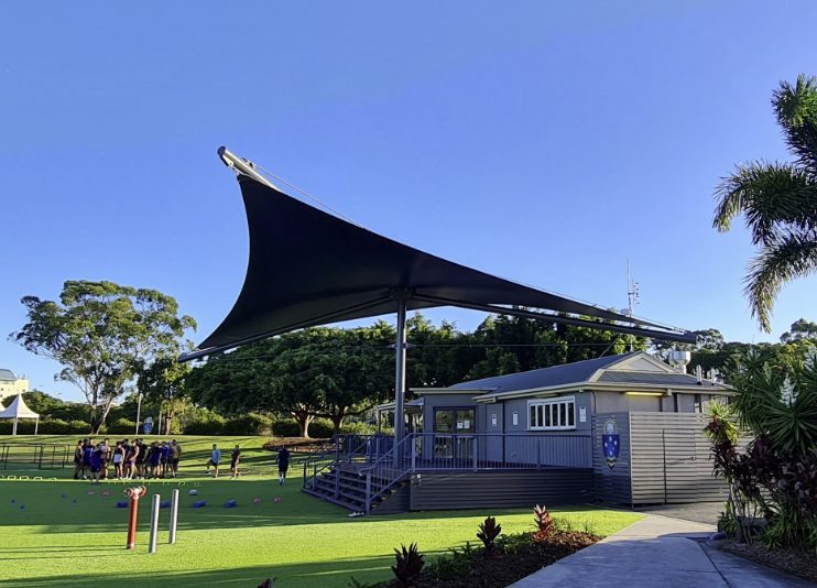 Bond University shade structure installed by Versatile Structures