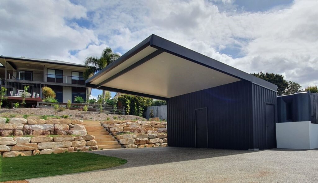 Insulated panel roofing structure installed by Versatile Structures