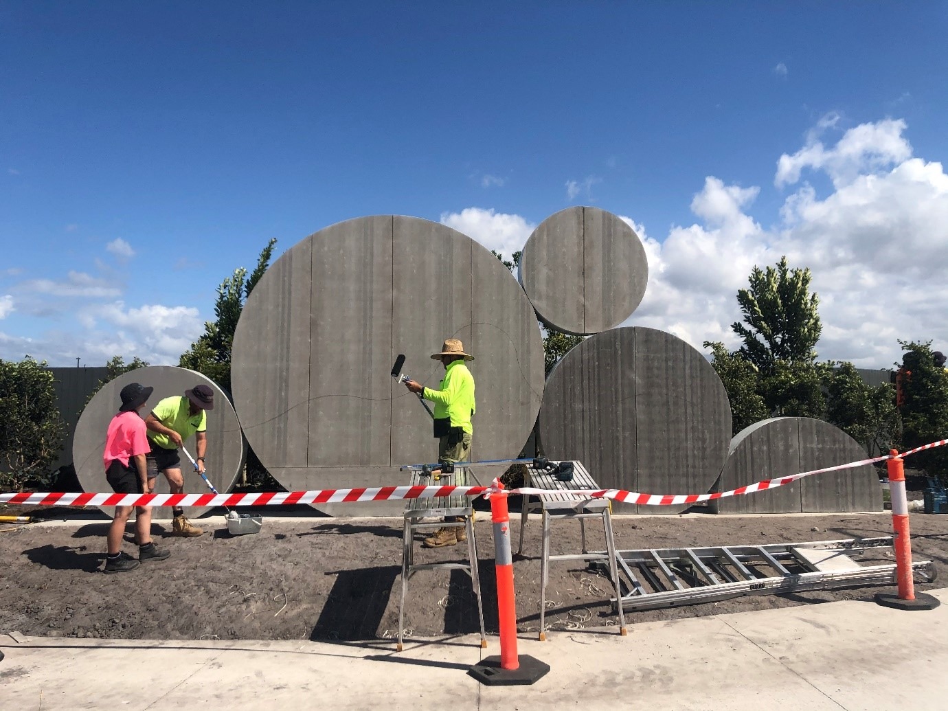 Village Green entrance sign installed by Versatile Structures