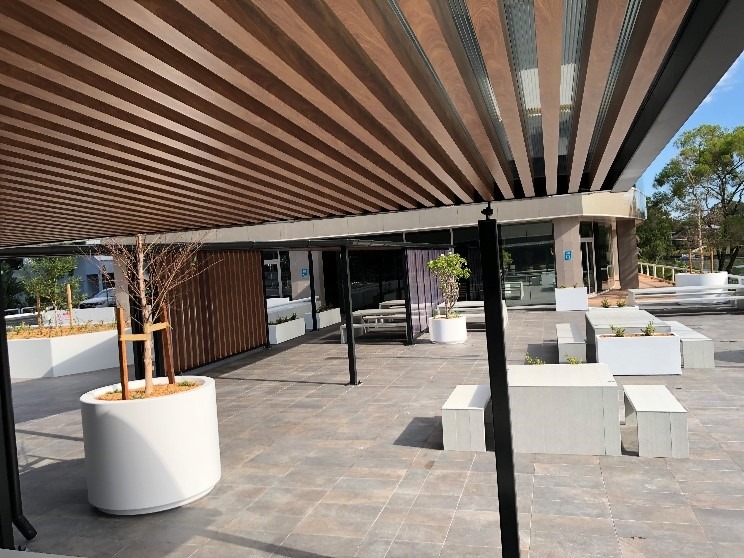 Waterside Gold Coast Council shade structure installed by Versatile Structures