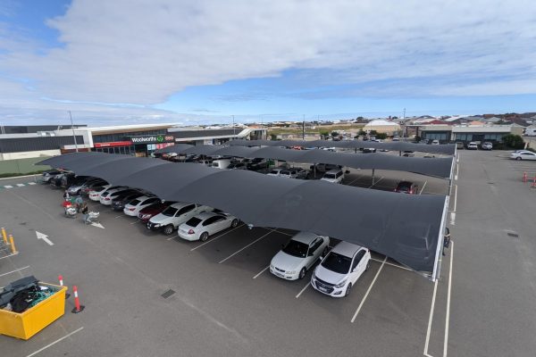 Car Park shade structure installed for Stamford Plaza in Brisbane by Versatile Structures