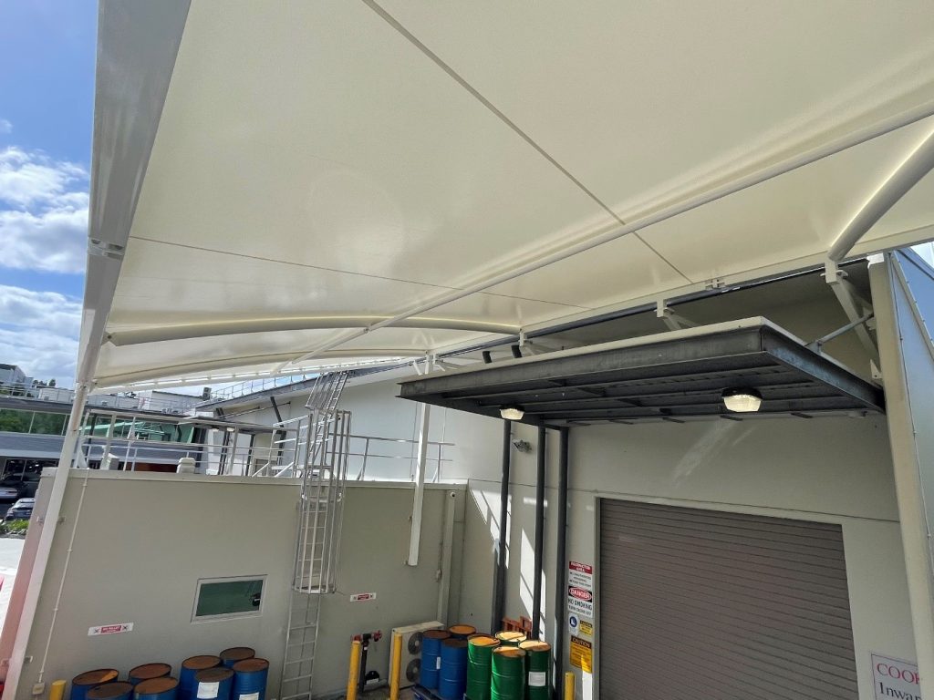 Cook Medical tension structure installed by Versatile Structures