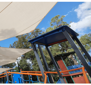Murarrie Park shade structure installed by Versatile Structures