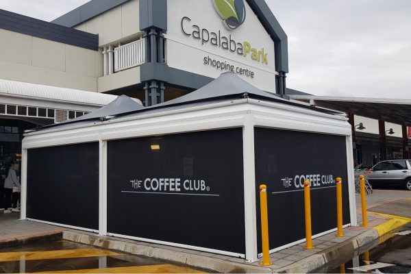 Coffee Club blinds installed by Versatile Structures