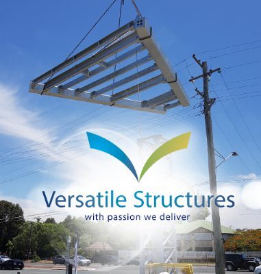 Versatile Structures installing a shade structure