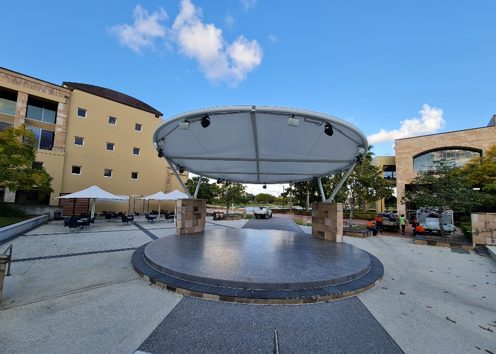 Bond University waterproof shade Structure installed by Versatile Structures