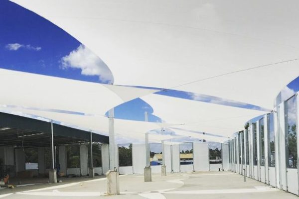 Bunnings Shade sail installed by Versatile Structures