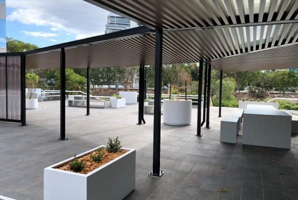Gold Coast City council breezeway installed by Versatile Structures