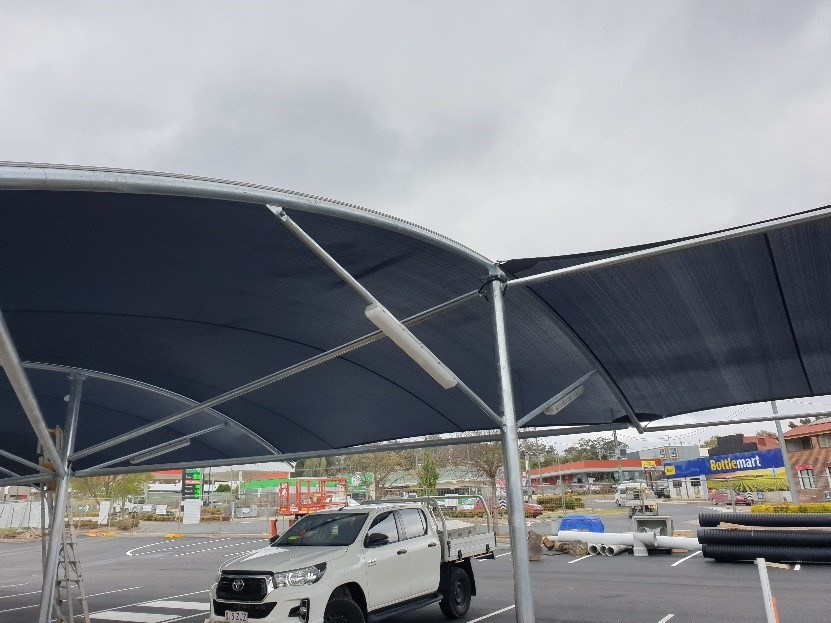 Stanthorpe car park shade structure installed by Versatile Structures1