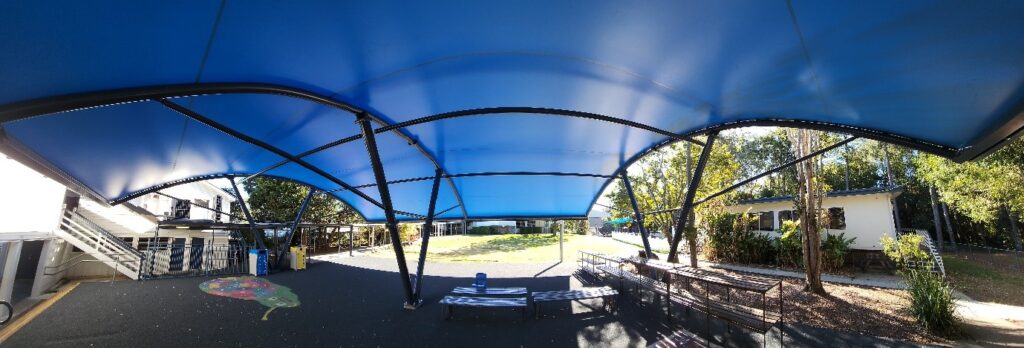 Pimpama School Shade structure installed by Versatile Structures