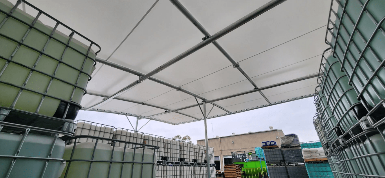 Custom PVC structure installed by Versatile Structures